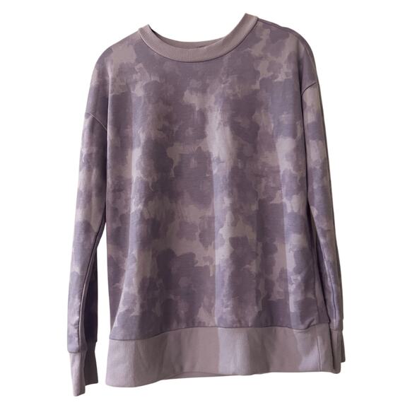 Mondetta abstract purple floral print sweater size extra small - Picture 1 of 7